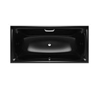 Kaldewei Silenio Badewanne 267810213701 190x90cm, Griffloch, Perl-Effekt, Vollantislip, schwarz
