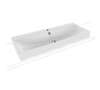 Kaldewei Silenio lavabo 906406013001 3049, 120 x 46 x 12 cm, blanc effet perlant, débordement, 2000 trou de coulée