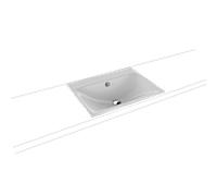 Kaldewei Silenio vasque à encastrer 907706003199 3037, 60 x 46 cm, effet perle manhattan, trop-plein, sans trou pour robinetterie