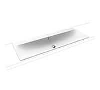 Kaldewei Silenio vasque à encastrer 907906013711 trop-plein, trou pour 2000 , 3039, 120 x 46 cm, blanc alpin mat, effet perlant