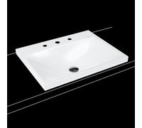 Kaldewei Silenio vasque 903906273001 3040, 60 x 46 x 4 cm, blanc effet de perle, sans trop - plein, 3 trous de coulée