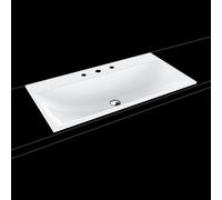 Kaldewei Silenio vasque à encastrer 907806273001 3038, 90 x 46 cm, blanc effet perle, sans trop-plein, 3 trous robinetterie