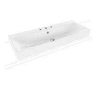 Kaldewei Silenio Lavabo Ã poser Silenio 3049 1200x460x120 mm, ExÃ©cution: 1x3 trou de coulÃ©e avec trop-plein - 906406033001