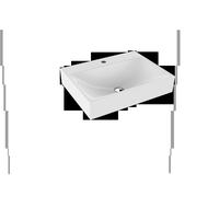 Kaldewei Silenio vasque murale 904306303001 3044, 60 x 46 x 12 cm, blanc effet perlant, sans trop-plein, avec trou pour robinet