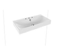 Kaldewei Silenio vasque murale 904406033001 3045, 90x46x12xcm, effet perlant blanc, 3 trous robinetterie