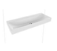 Kaldewei Silenio vasque murale 904506313001 3046, 120 x 46 x 12 cm, effet perlant blanc, sans trop-plein, sans trou pour robinetterie