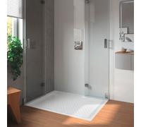 Kaldewei Superplan surface de douche classique 430247930001 75x100cm, plat, sangles, antidérapant, blanc
