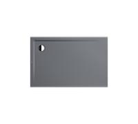 Kaldewei Superplan receveur de douche 384747980665 80x180x2,5cm, avec support plat, sans effet/anti-dérapant, cool grey70