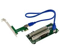 KALEA-INFORMATIQUE Adaptateur Convertisseur Type Pont 2 Ports PCI vers PCIe x1 avec chipset ASM Support PCI 16 bit et 32 bit avec réglage 3.3V ou 5V