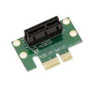 Adaptateur équerre type riser à 90° pour fente PCIe x1. Pour monter à l'horizontale une carte PCI Express x1