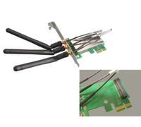 KALEA-INFORMATIQUE Adaptateur Mini PCI Express vers PCI Express, pour Monter Une Carte MiniPCIe sur Un Port PCIe, avec antennes pour Utilisation avec Les Cartes Wireless