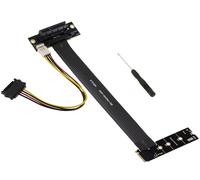 KALEA-INFORMATIQUE Adaptateur Riser Gen 4.0 pour Slot M2 M Key vers Port PCIe x4 Femelle, Longueur 20cm. Sortie latérale, Orientation perpendiculaire et débit Gen4 8GB/s