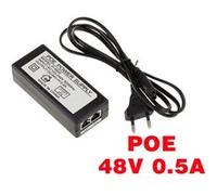 KALEA-INFORMATIQUE Alimentation Externe POE Power Over Ethernet 220V vers 48V 0.5A. Injection + sur Fils 4 et 5, et - sur Fils 7 et 8. Entrée et Sortie RJ45.