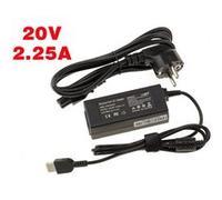 Alimentation pour PC Portable 20V 2.25A embout carré. Similaire à Lenovo 01FR035 01FR047 01FR038 01FR053 01FR049 01FR001 01FR054 01FR000 ...