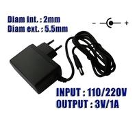 KALEA-INFORMATIQUE Alimentation Secteur 220V vers 3V DC 1A avec connecteur 2,5mm x 5,5mm (diamètres Interne/Externe)