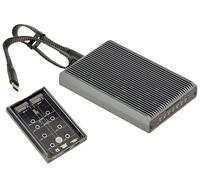 KALEA-INFORMATIQUE Boitier Aluminium Raid et Station de clonage USB 3.2 20G pour 2 SSD M2 Double protocole M2 NVMe et M2 SATA. Montage PM ou Raid 0 1, et clonage d'un SSD vers l'autre