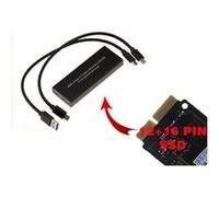 KALEA-INFORMATIQUE Boîtier USB 3.0 pour SSD Mac PCIe 2013 à 2020 | Boîtier USB 3.0 Type-A ou Type-C pour SSD Apple PCIe 12+16 broches des MacBook 2013 à 2020.