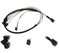 Cordon SAS MiniSAS SFF-8643 vers 4 ports SATA avec connecteur Sideband - 100 cm