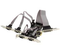 KALEA-INFORMATIQUE Carte contrôleur Combo PCIe Parallèle IEEE1284 DB25 LPT SPP ECP et 4 Ports série COM RS232 DB9 avec Chipset Moschip MCS9900 MCS9922