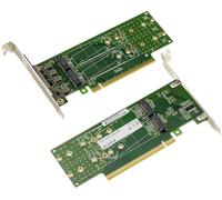 KALEA-INFORMATIQUE Carte contrôleur Double Face PCIe Gen 4.0 x16 pour 4 SSD M.2 NVMe M Key Montage Low ou High Profile