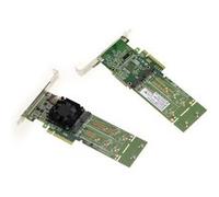 Kalea Informatique - Carte contrôleur PCIe 3.0 x8, 4x SSD M.2 NVMe M-Key, PLX PEX 8747, 64G au total