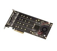 KALEA-INFORMATIQUE Carte contrôleur M2 PCIe 3.0 x8 pour 4 SSD M.2 NVMe M Key. Chipset PLX8724 - Bande passante 64GB Max 12000MB/s