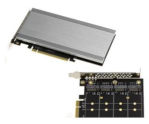 KALEA-INFORMATIQUE Carte contrôleur M2 PCIe x16 pour 4 SSD M.2 NVMe M Key avec Chipset 2824 Compatible avec Les Modes Non-Bifurcation et Bifurcation