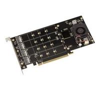 KALEA-INFORMATIQUE Carte contrôleur M2 PCIe x16 pour 4 SSD M.2 NVMe M Key avec Chipset PLX8747 - Bande passante 128GB Max 16000MB/s G