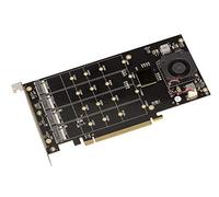KALEA-INFORMATIQUE Carte contrôleur M2 PCIe x16 pour 4 SSD M.2 NVMe M Key avec Chipset PLX8747 - Bande passante 128GB Max 16000MB/s