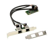 KALEA-INFORMATIQUE Carte contrôleur Mini PCI Express 2 Ports réseau LAN GIGABIT ethernet avec Deux Chipsets Realtek RTL8111