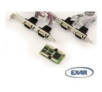 KALEA-INFORMATIQUE Carte contrôleur Mini PCI Express série 4 PORTS COM RS232 FICHES DB9 avec Chipset EXAR XR17V354 G