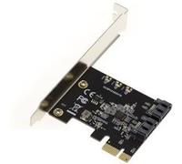 KALEA-INFORMATIQUE Carte contrôleur PCI EXPRESS PCIe TYPE 3.0 vers SATA 2 PORTS avec Chipset JMB582 - High et Low Profile