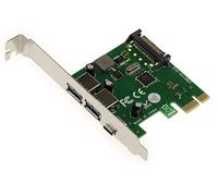 KALEA-INFORMATIQUE Carte contrôleur PCI Express PCIe vers USB 3.0 2 Ports USB3 Type A + 1 Port USB3 Type C, avec Chipset Via VLI VL805. Equerres Low et High Profile.