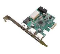 KALEA-INFORMATIQUE Carte contrôleur PCI Express PCIe vers USB 3.0 et Power Over ESATA. 2 + 2 Ports USB3 et 1 Port POeSATA avec Chipset NEC