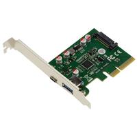 KALEA-INFORMATIQUE Carte contrôleur PCI Express PCIe vers USB 3.1 10GB 2 Ports externes : 1x Type A + 1x Type C avec Chipset ASM1142