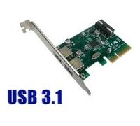 KALEA-INFORMATIQUE Carte contrôleur PCI Express PCIe vers USB 3.1 2 Ports externes avec Chipset ASM1142 avec débit 10G