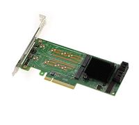 KALEA-INFORMATIQUE Carte contrôleur PCIe 2.0 4X SSD M2 Type SATA et 4X HDD SATA 3.0 6G avec Chipset LSI SAS 2008 Support Raid 0 1 10 - High et Low Profile