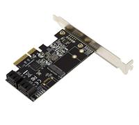 KALEA-INFORMATIQUE Carte contrôleur PCIe 3.0 4X avec 4 Ports SATA 6G et 1 Port M.2 NGFF (M2 SATA B Key). Chipset JMB585.