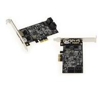 Carte contrôleur PCIe 4 + 2 PORTS SATA et eSATA 6G avec Chipset MARVELL 88SE9230 avec RAID 0 1 10 Hyperduo