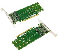 KALEA-INFORMATIQUE Carte contrôleur PCIe Gen 5.0 x16 pour 4 SSD M.2 NVMe M Key Double Face, Support Gen5 128Gbps/s par SSD