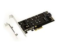 KALEA-INFORMATIQUE Carte Contrôleur PCIe SSD M2 de Type SATA et/ou PCIe - 2 Ports M.2 Type B et M Key. Support SATA, AHCI et NVMe.