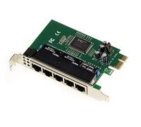 Carte PCIe SWITCH ethernet avec Chipset IC Plus IP175 - 5 Ports