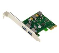 KALEA-INFORMATIQUE Carte contrôleur PCIe x1 2 Ports USB 3.0 5G Type A, autoalimentée, Sortie 5V 3A par Port, Support UASP, chipset Fresco Logic FL1100