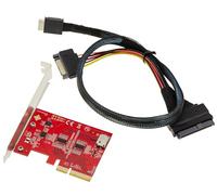 KALEA-INFORMATIQUE Carte Contrôleur Redriver PCIe Gen 4.0 x4 vers Oculink SFF-8612 SFF-8611 avec Cordon pour Montage SSD U2 NVMe SFF-8639
