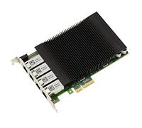 KALEA-INFORMATIQUE Carte contrôleur réseau 4 Ports LAN Gigabit Ethernet RJ45 sur Port PCIe x4. Power Over Ethernet PoE+ 30W avec Chipset Intel I350