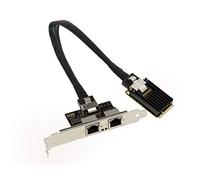 KALEA-INFORMATIQUE Carte contrôleur réseau Mini PCI Express (MiniPCIE) 2 Ports RJ45 LAN GIGABIT LAN ethernet avec Chipset Intel I350