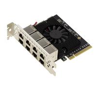 KALEA-INFORMATIQUE Carte contrôleur réseau PCIe 8 Ports RJ45 Gigabit LAN Ethernet 10 100 1000 Mbps 1G avec Chipset REALTEK RTL8111H
