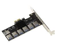 KALEA-INFORMATIQUE Carte de réplication PCIe x1 vers 7 Ports par Liaisons USB3 pour y Relier des adaptateurs USB vers PCIe