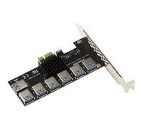 KALEA-INFORMATIQUE Carte de réplication PCIe x1 vers 7 Ports par Liaisons USB3 pour y Relier des adaptateurs USB vers PCIe
