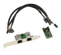 Carte M.2 2 ports LAN GIGABIT ethernet RJ45 pour port M2 de type PCIe, clé M ou B+M - Dual Chipset RealtekRTL8111H
